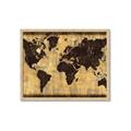 Picture of Brick Wall World Map _GroupedProduct_Rectangle_Landscape_Framed_Matted_