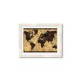 Picture of Brick Wall World Map _GroupedProduct_Rectangle_Landscape_Framed_Matted_