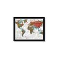 Picture of Newspaper World map  _GroupedProduct_Rectangle_Landscape_Framed_Matted_