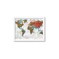Picture of Newspaper World map  _GroupedProduct_Rectangle_Landscape_Framed_Matted_