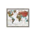 Picture of Newspaper World map  _GroupedProduct_Rectangle_Landscape_Framed_Matted_