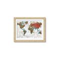 Picture of Newspaper World map  _GroupedProduct_Rectangle_Landscape_Framed_Matted_