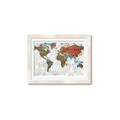 Picture of Newspaper World map  _GroupedProduct_Rectangle_Landscape_Framed_Matted_