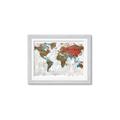 Picture of Newspaper World map  _GroupedProduct_Rectangle_Landscape_Framed_Matted_