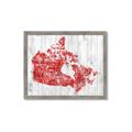 Picture of Canada Map Grey Background _GroupedProduct_Rectangle_Landscape_Framed_Matted_