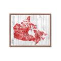 Picture of Canada Map Grey Background _GroupedProduct_Rectangle_Landscape_Framed_Matted_