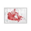 Picture of Canada Map Grey Background _GroupedProduct_Rectangle_Landscape_Framed_Matted_