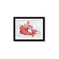 Picture of Canada Map Grey Background _GroupedProduct_Rectangle_Landscape_Framed_Matted_