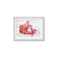 Picture of Canada Map Grey Background _GroupedProduct_Rectangle_Landscape_Framed_Matted_