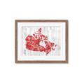 Picture of Canada Map Grey Background _GroupedProduct_Rectangle_Landscape_Framed_Matted_