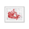 Picture of Canada Map Grey Background _GroupedProduct_Rectangle_Landscape_Framed_Matted_