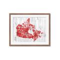 Picture of Canada Map Grey Background _GroupedProduct_Rectangle_Landscape_Framed_Matted_