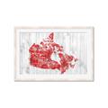 Picture of Canada Map Grey Background _GroupedProduct_Rectangle_Landscape_Framed_Matted_