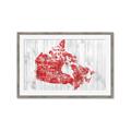 Picture of Canada Map Grey Background _GroupedProduct_Rectangle_Landscape_Framed_Matted_