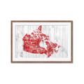 Picture of Canada Map Grey Background _GroupedProduct_Rectangle_Landscape_Framed_Matted_
