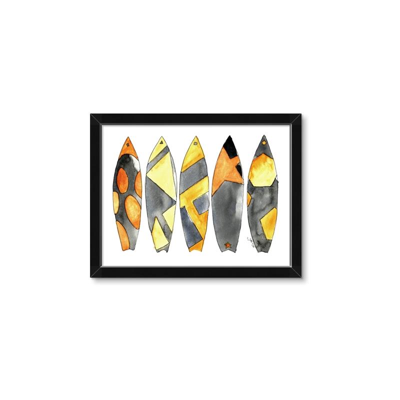 Picture of Colorful Surfboards _GroupedProduct_Rectangle_Landscape_Framed_Matted_