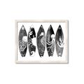 Picture of B&W Surfboards _GroupedProduct_Rectangle_Landscape_Framed_Matted_