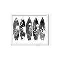 Picture of B&W Surfboards _GroupedProduct_Rectangle_Landscape_Framed_Matted_