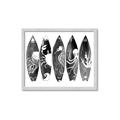 Picture of B&W Surfboards _GroupedProduct_Rectangle_Landscape_Framed_Matted_