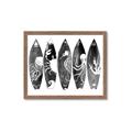 Picture of B&W Surfboards _GroupedProduct_Rectangle_Landscape_Framed_Matted_