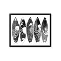 Picture of B&W Surfboards _GroupedProduct_Rectangle_Landscape_Framed_Matted_