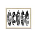 Picture of B&W Surfboards _GroupedProduct_Rectangle_Landscape_Framed_Matted_