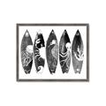 Picture of B&W Surfboards _GroupedProduct_Rectangle_Landscape_Framed_Matted_