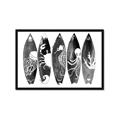 Picture of B&W Surfboards _GroupedProduct_Rectangle_Landscape_Framed_Matted_