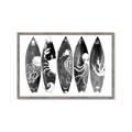 Picture of B&W Surfboards _GroupedProduct_Rectangle_Landscape_Framed_Matted_