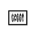 Picture of B&W Surfboards _GroupedProduct_Rectangle_Landscape_Framed_Matted_