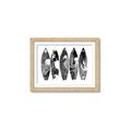 Picture of B&W Surfboards _GroupedProduct_Rectangle_Landscape_Framed_Matted_