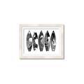 Picture of B&W Surfboards _GroupedProduct_Rectangle_Landscape_Framed_Matted_