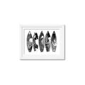 Picture of B&W Surfboards _GroupedProduct_Rectangle_Landscape_Framed_Matted_