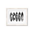 Picture of B&W Surfboards _GroupedProduct_Rectangle_Landscape_Framed_Matted_