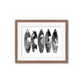 Picture of B&W Surfboards _GroupedProduct_Rectangle_Landscape_Framed_Matted_