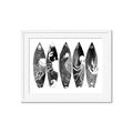 Picture of B&W Surfboards _GroupedProduct_Rectangle_Landscape_Framed_Matted_