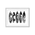 Picture of B&W Surfboards _GroupedProduct_Rectangle_Landscape_Framed_Matted_