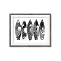 Picture of B&W Surfboards _GroupedProduct_Rectangle_Landscape_Framed_Matted_