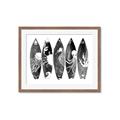 Picture of B&W Surfboards _GroupedProduct_Rectangle_Landscape_Framed_Matted_