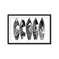 Picture of B&W Surfboards _GroupedProduct_Rectangle_Landscape_Framed_Matted_