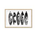 Picture of B&W Surfboards _GroupedProduct_Rectangle_Landscape_Framed_Matted_