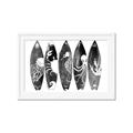 Picture of B&W Surfboards _GroupedProduct_Rectangle_Landscape_Framed_Matted_