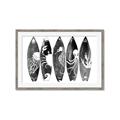 Picture of B&W Surfboards _GroupedProduct_Rectangle_Landscape_Framed_Matted_
