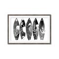 Picture of B&W Surfboards _GroupedProduct_Rectangle_Landscape_Framed_Matted_