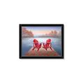 Picture of Red Muskoka Chairs _GroupedProduct_Rectangle_Landscape_Framed_Matted_