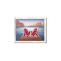 Picture of Red Muskoka Chairs _GroupedProduct_Rectangle_Landscape_Framed_Matted_
