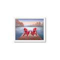Picture of Red Muskoka Chairs _GroupedProduct_Rectangle_Landscape_Framed_Matted_
