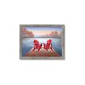 Picture of Red Muskoka Chairs _GroupedProduct_Rectangle_Landscape_Framed_Matted_