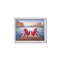 Picture of Red Muskoka Chairs _GroupedProduct_Rectangle_Landscape_Framed_Matted_