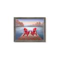 Picture of Red Muskoka Chairs _GroupedProduct_Rectangle_Landscape_Framed_Matted_